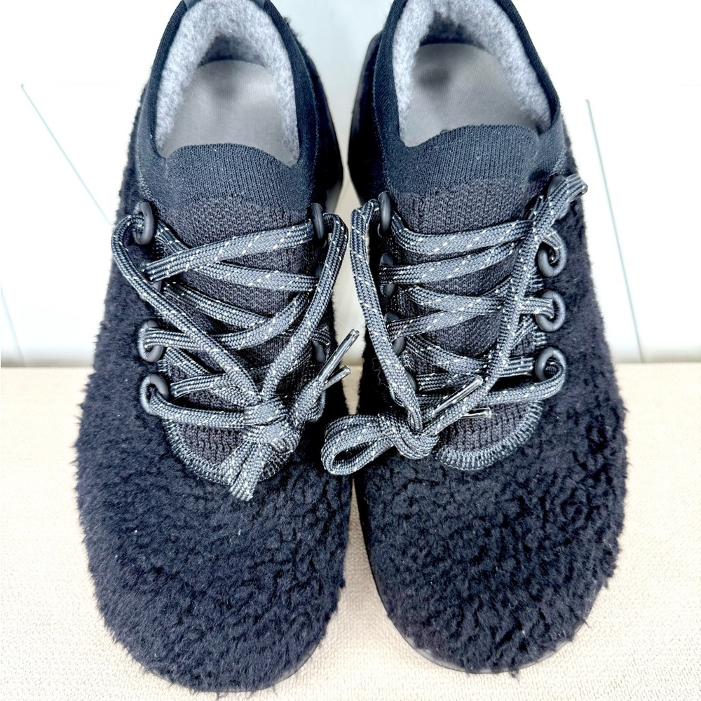 New ALLBIRDS Women’s Black Wool Dasher Fluffs Running Athletic Sneakers Size 8